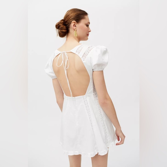 For Love & Lemons Maura Poplin Mini Dress Size Large - Picture 4 of 9